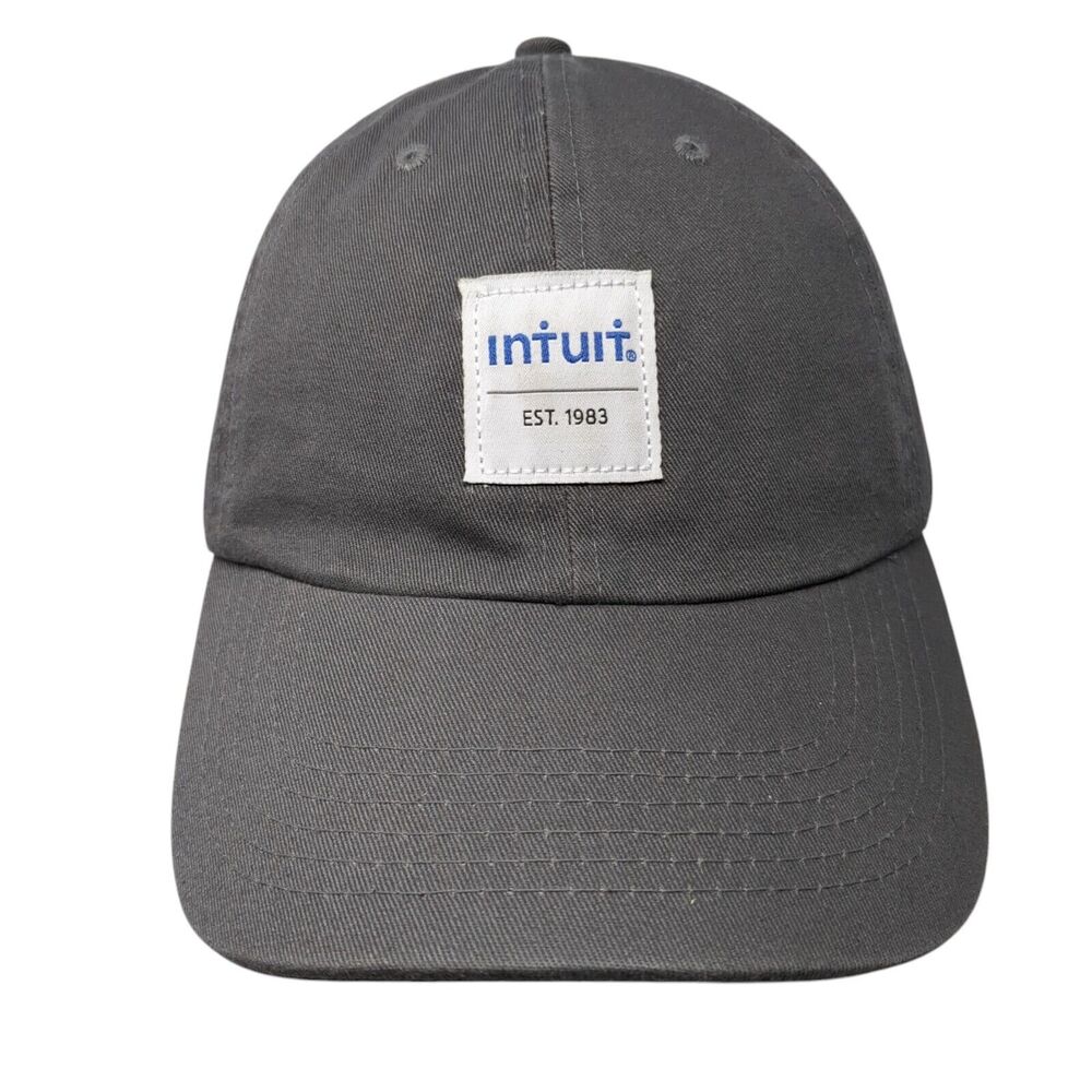 Intuit Est. 1983 Patch Slideback Hat Gray One Size Quake City Caps